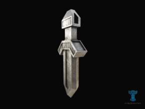 Sword Pendant in Antique Silver
