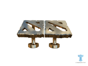 Dota 2 - Cufflinks - curved in 14k Gold Plated Brass