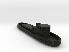 005A 1/350 Tug boat in Black Smooth Versatile Plastic