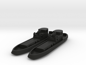 005G Tug boat pair - 1/600 in Black Premium Versatile Plastic