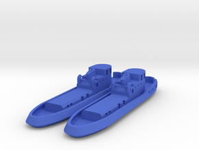 005G Tug boat pair - 1/600 in Blue Processed Versatile Plastic