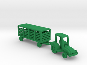 007A 1/144 Tractor & Trailer  in Green Smooth Versatile Plastic