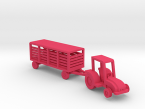 007A 1/144 Tractor & Trailer  in Pink Smooth Versatile Plastic