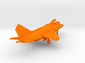 010E Yak-38 1/200 Unfolded Wing in Orange Smooth Versatile Plastic