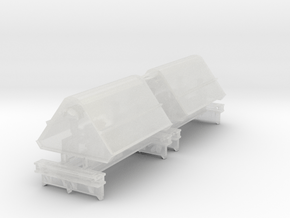 2x N Gauge Hudson Tipping Wagons in Clear Ultra Fine Detail Plastic