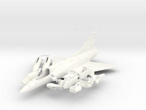 020D Mirage IIIEA 1/144 with Tanks and R530 in White Smooth Versatile Plastic