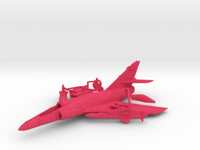 021A Super-Etendard 1/144 with Exocet and Tanks in Pink Smooth Versatile Plastic