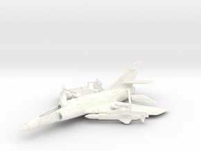 021A Super-Etendard 1/144 with Exocet and Tanks in White Smooth Versatile Plastic