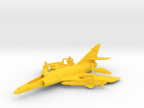 021A Super-Etendard 1/144 with Exocet and Tanks in Yellow Smooth Versatile Plastic
