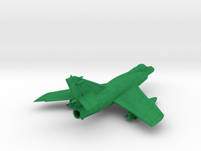 021C Super Etendard 1/144 in Flight with Tanks in Green Smooth Versatile Plastic