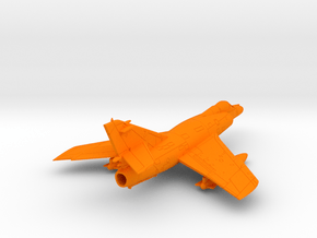 021C Super Etendard 1/144 in Flight with Tanks in Orange Smooth Versatile Plastic