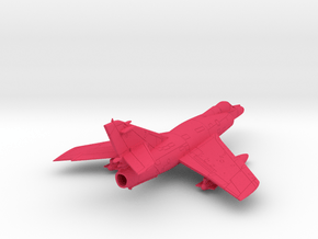 021C Super Etendard 1/144 in Flight with Tanks in Pink Smooth Versatile Plastic