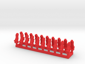 025A Martin Baker Seat 1/144 - set of 20 in Red Smooth Versatile Plastic