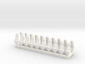 025A Martin Baker Seat 1/144 - set of 20 in White Smooth Versatile Plastic