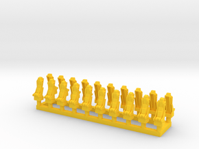 025A Martin Baker Seat 1/144 - set of 20 in Yellow Smooth Versatile Plastic