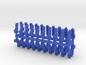 025C Russian and American Seats 1/144 - 20 of each in Blue Smooth Versatile Plastic