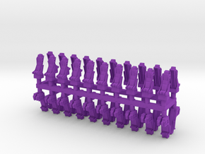 025C Russian and American Seats 1/144 - 20 of each in Purple Smooth Versatile Plastic