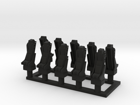 025E Martin-Baker Seats - 1/100 - set of 10 in Black Natural Versatile Plastic
