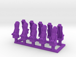 025E Martin-Baker Seats - 1/100 - set of 10 in Purple Smooth Versatile Plastic