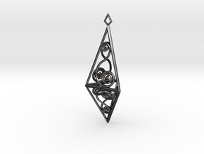 Spiral Prism Pendant in Polished and Bronzed Black Steel