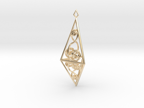 Spiral Prism Pendant in 14K Yellow Gold