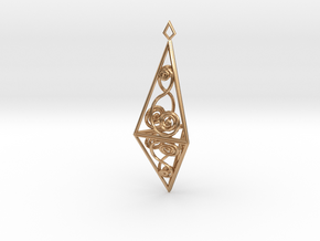Spiral Prism Pendant in Polished Bronze