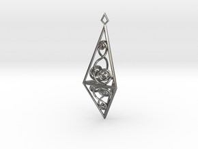 Spiral Prism Pendant in Polished Silver