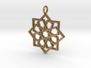 Islamic Star Knot in Polished Gold Steel
