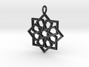Islamic Star Knot in Polished and Bronzed Black Steel