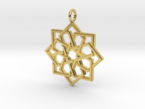 Islamic Star Knot in Polished Brass