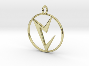 Thunderous V in 18k Gold Plated Brass