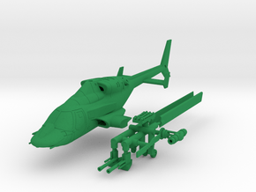 030B Modified Bell 222 1/144 With Weapons in Green Smooth Versatile Plastic