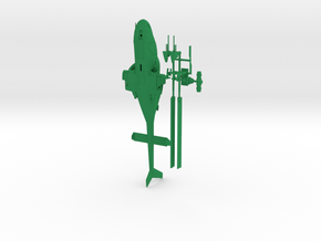 030E Modified Bell 222 1/72 in Green Smooth Versatile Plastic