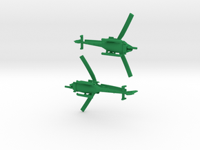 035G Modified Gazelle Horizontal Cannon Pair 1/285 in Green Smooth Versatile Plastic