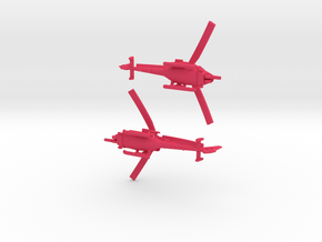 035G Modified Gazelle Horizontal Cannon Pair 1/285 in Pink Smooth Versatile Plastic