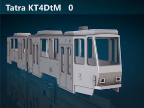Tatra KT4DtM 0 Scale [body] in White Natural Versatile Plastic: 1:48