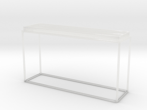 Miniature Tray Top Console Table in Clear Ultra Fine Detail Plastic