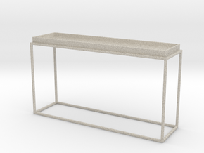 Miniature Tray Top Console Table in Natural Sandstone