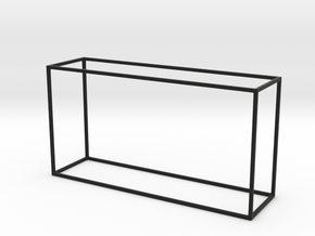 Miniature Tray Top Console Table Frame in Black Smooth Versatile Plastic