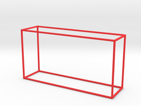 Miniature Tray Top Console Table Frame in Red Smooth Versatile Plastic