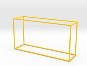 Miniature Tray Top Console Table Frame in Yellow Smooth Versatile Plastic