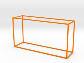 Miniature Tray Top Console Table Frame in Orange Smooth Versatile Plastic