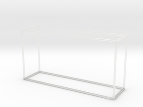 Miniature Tray Top Console Table Frame in Clear Ultra Fine Detail Plastic