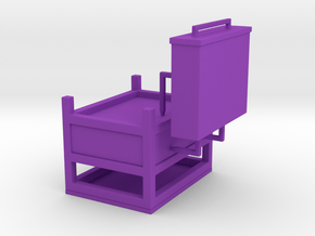 Miniature Industrial Single Drawer Nightstand in Purple Smooth Versatile Plastic