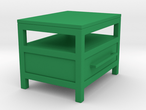 Miniature Industrial Single Drawer Nightstand Fix in Green Smooth Versatile Plastic