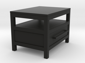 Miniature Industrial Single Drawer Nightstand Fix in Black Smooth PA12