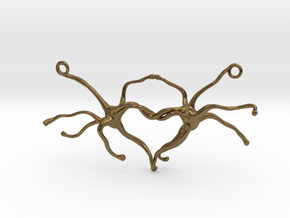 Synapse heart Pendant in Natural Bronze