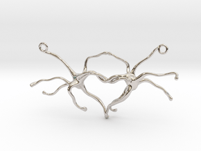 Synapse heart Pendant in Platinum