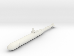 1/144 Japanese torpedo Kaiten-1 (Rocket powered) in White Natural Versatile Plastic