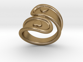 San Valentino Ring 20 - Italian Size 20 in Polished Gold Steel